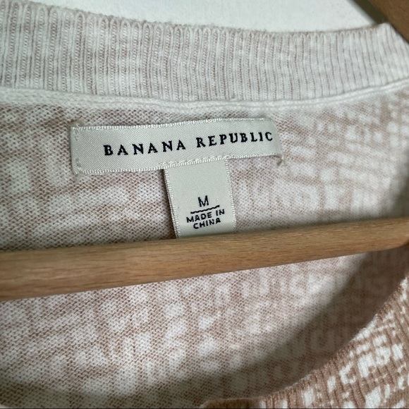 Banana Republic | Tan and White Cardigan Sweater - Picture 5 of 7